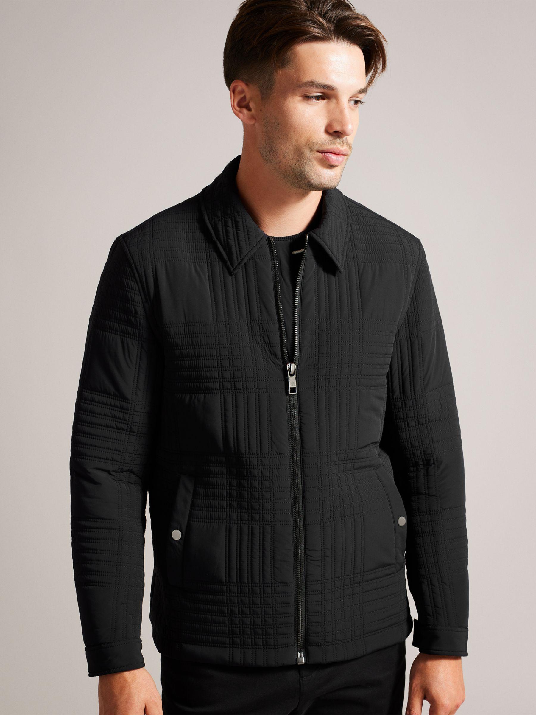 Ted Baker Quilted Harrington Collar Jacket in Black for Men Lyst UK