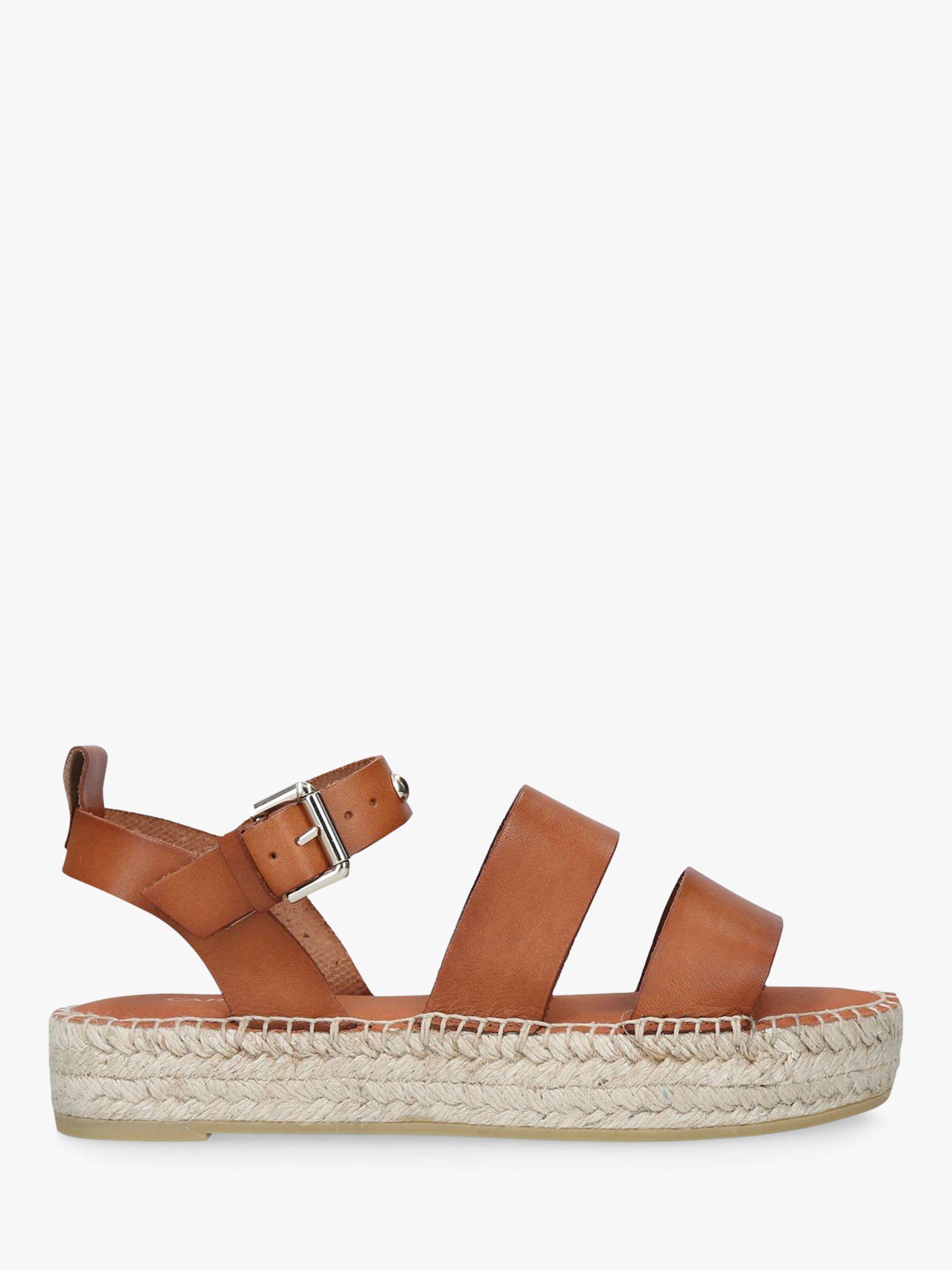 carvela klever sandals tan leather