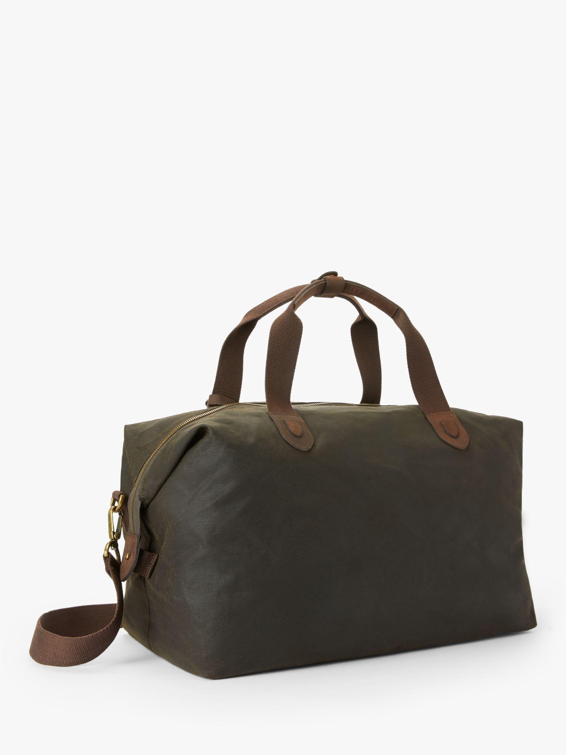 Barbour Islington Wax Leather Holdall in Green for Men | Lyst UK