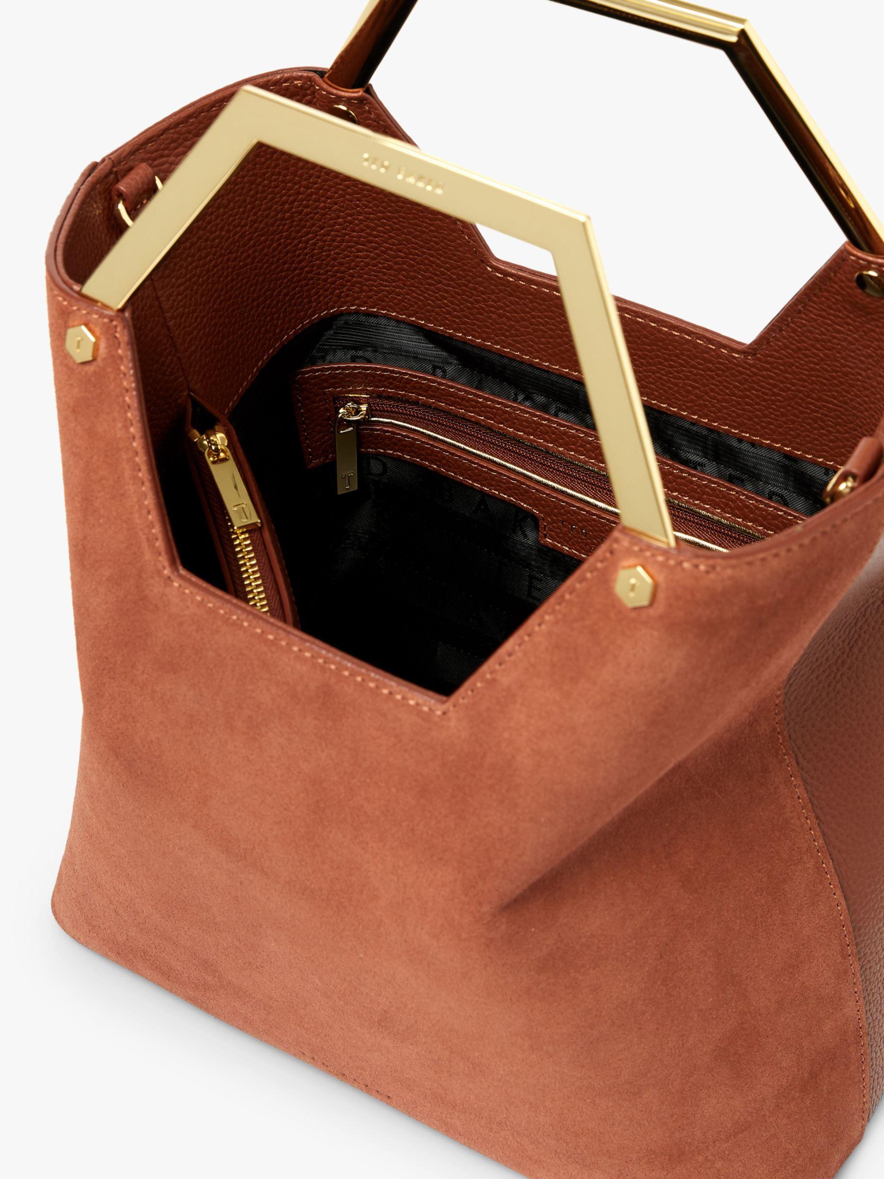 Layah Leather And Suede Hexagon Handle Shopper Bag 2025 www