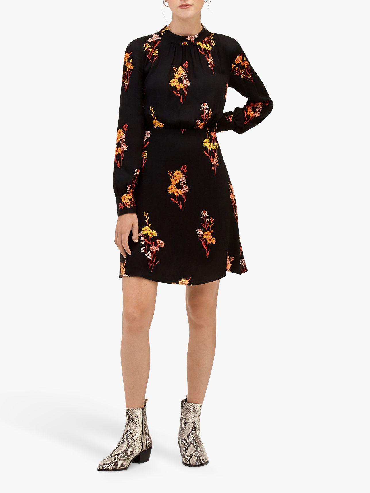 warehouse glowing floral dress