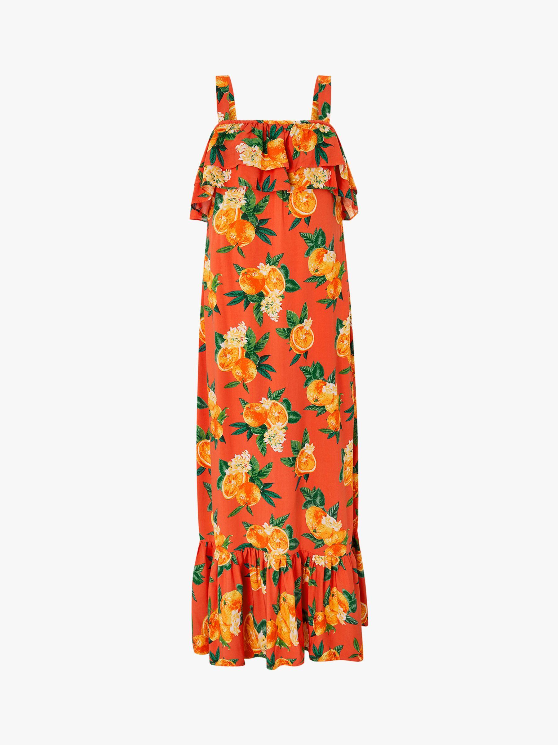 monsoon orange maxi dress