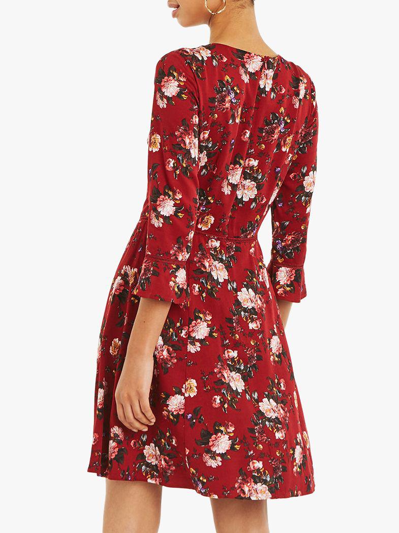 oasis rose floral skater dress