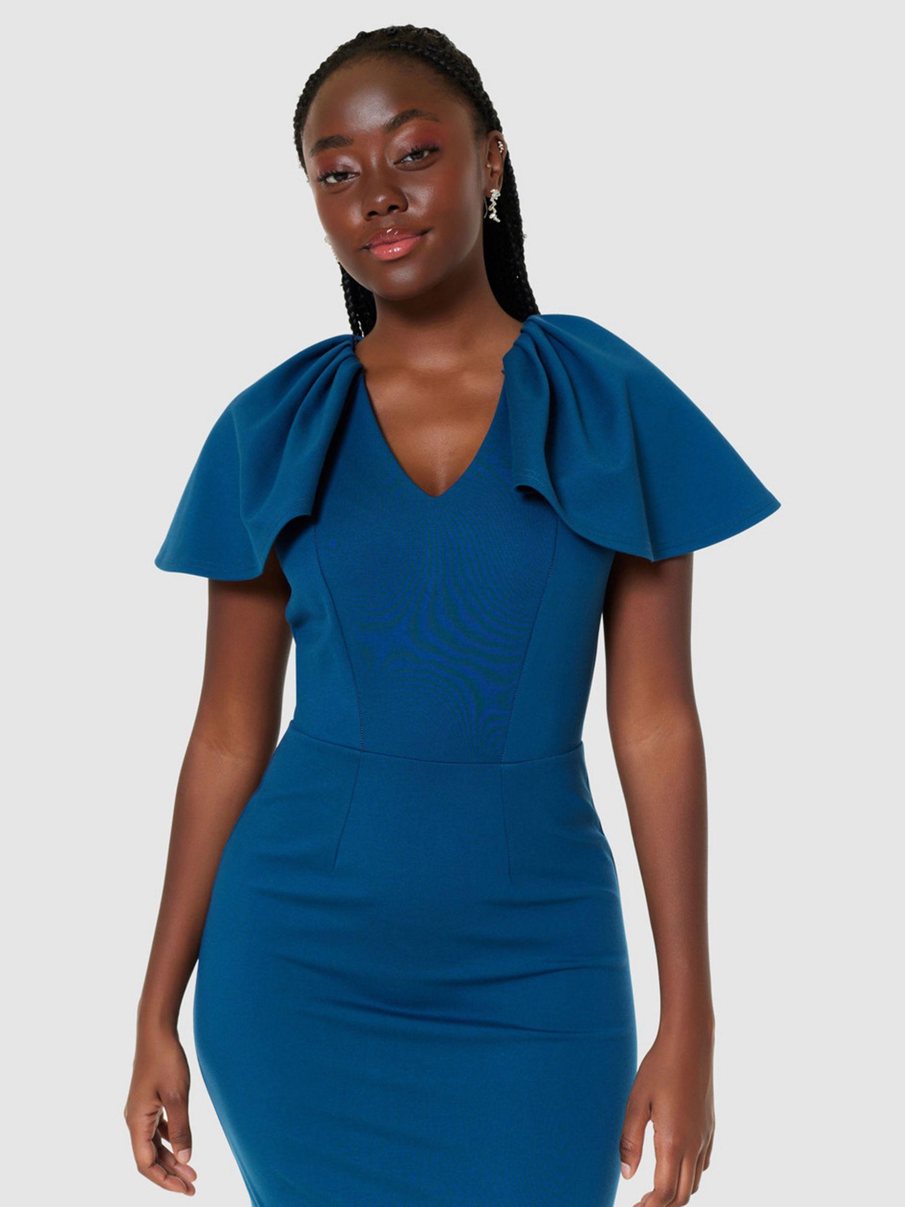 Cape sleeve bodycon midi dress hotsell