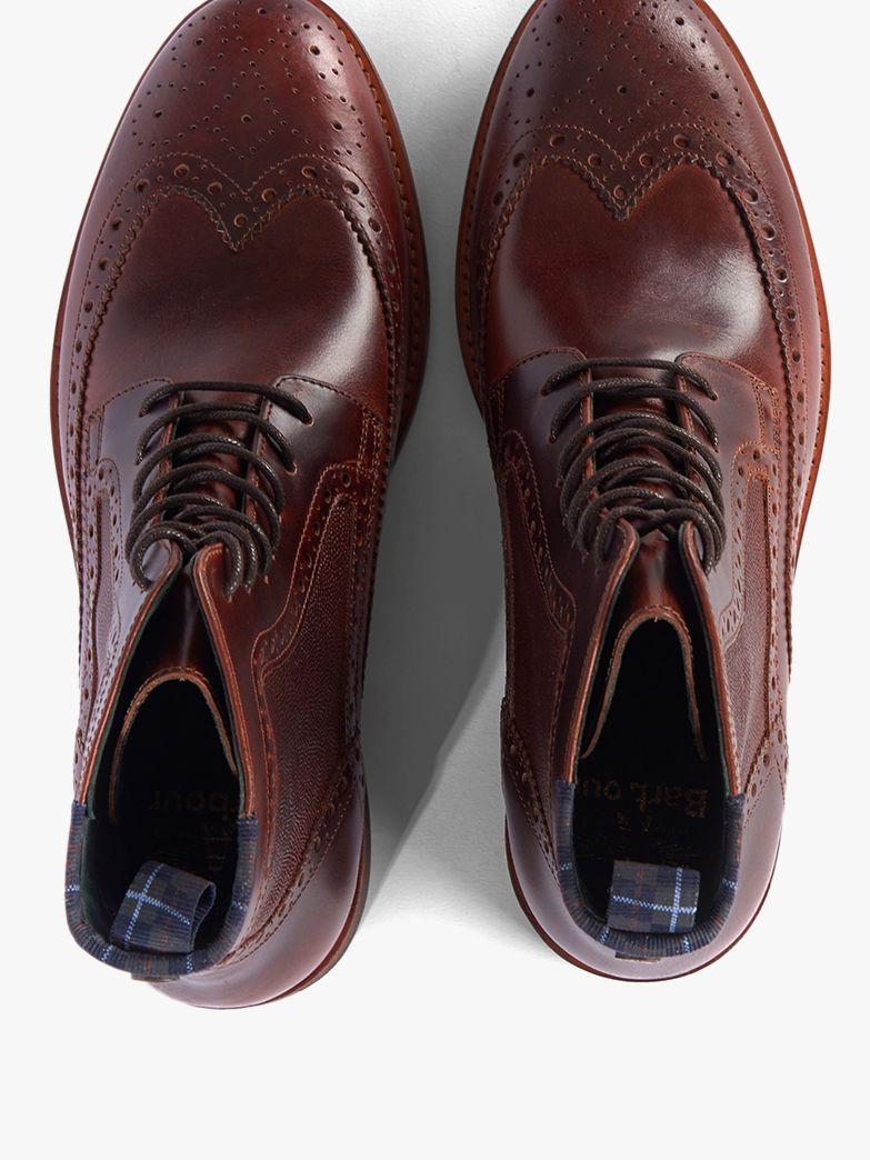 barbour belford brogue boot mahogany