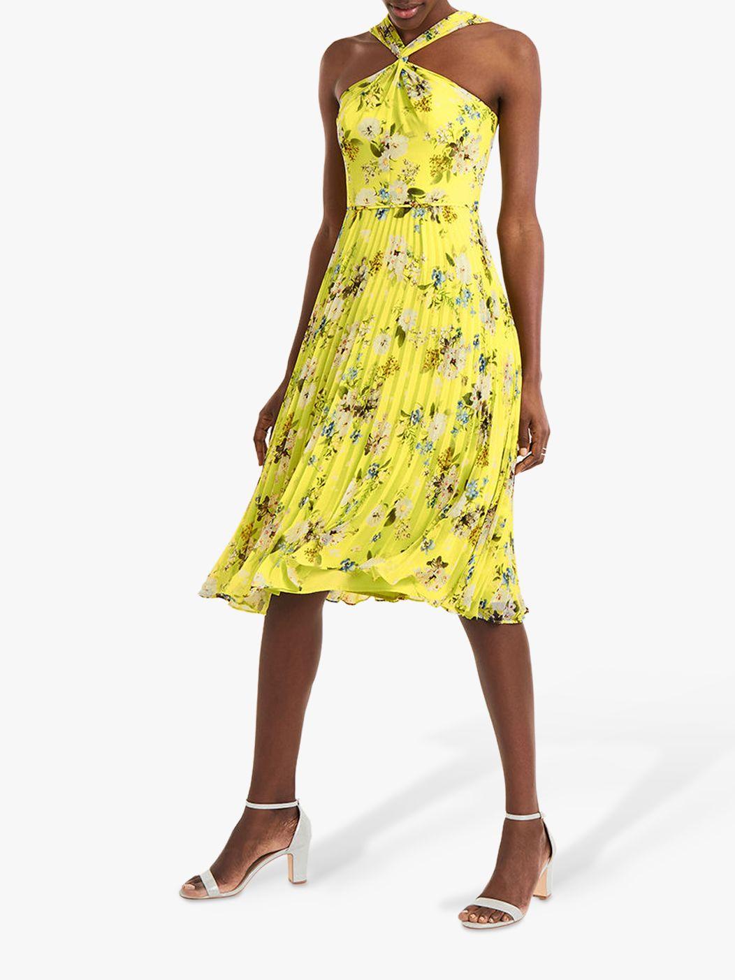 oasis daisy haze twist neck dress