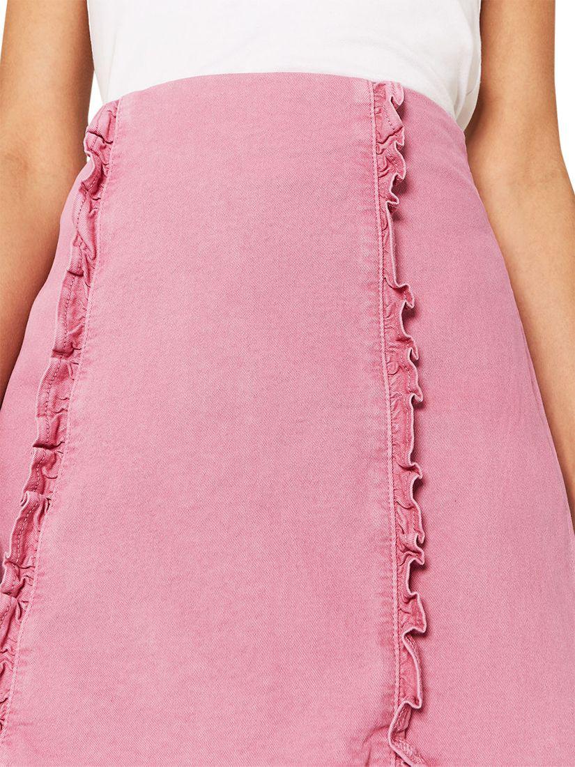 oasis denim ruffle skirt