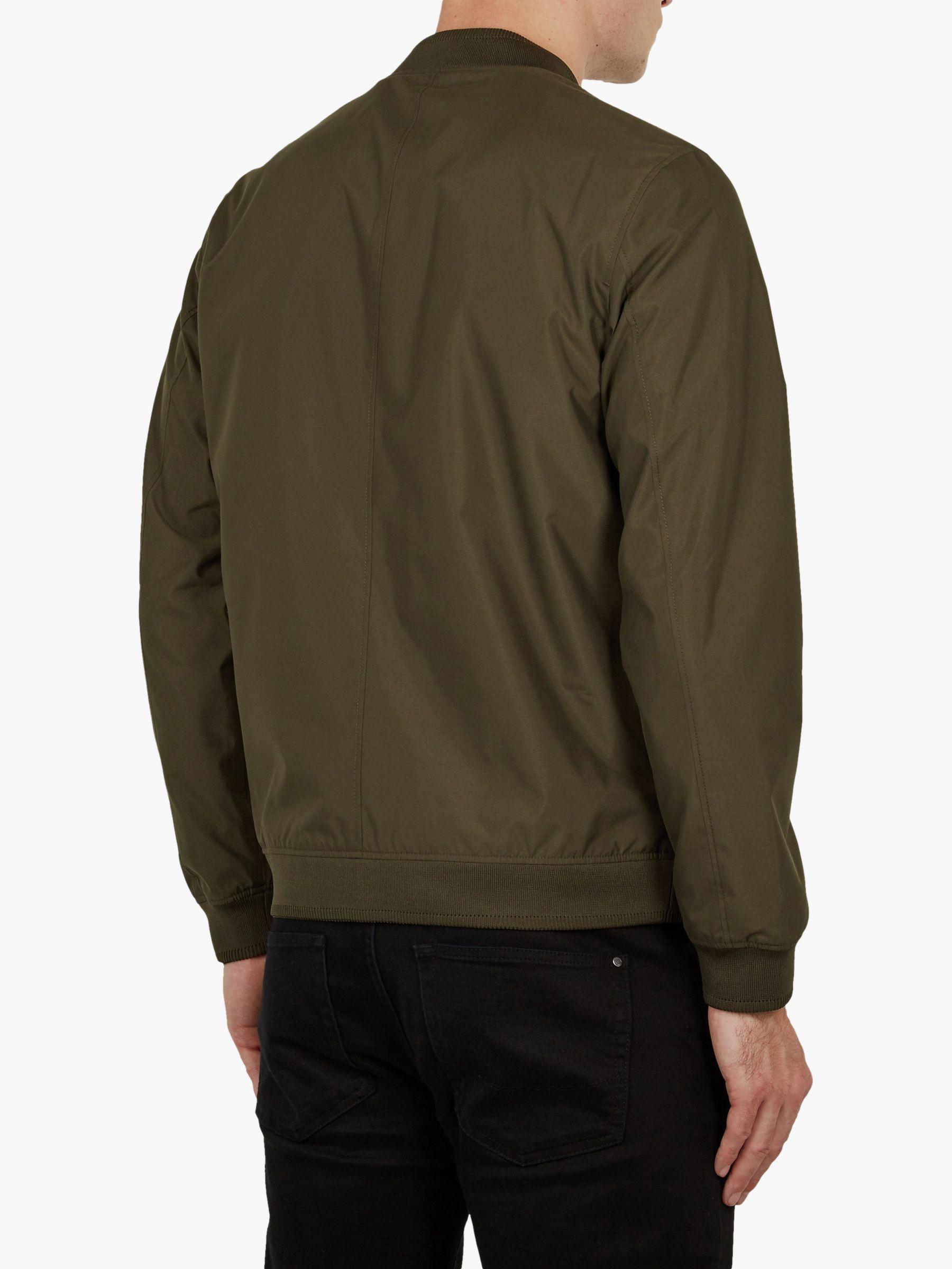 len microfibre bomber jacket