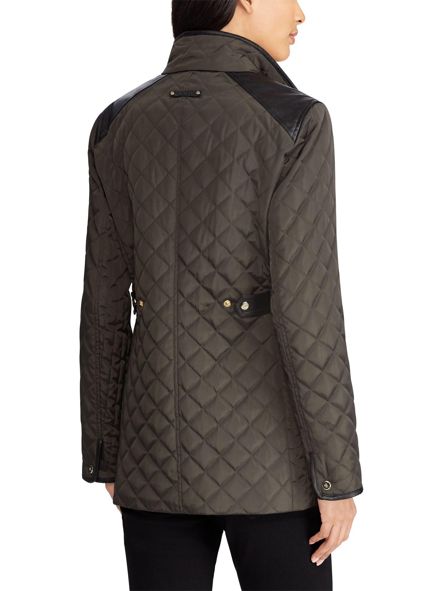 ralph lauren yoke quilted coat