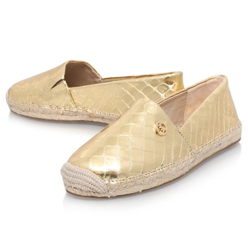 michael kors metallic flats