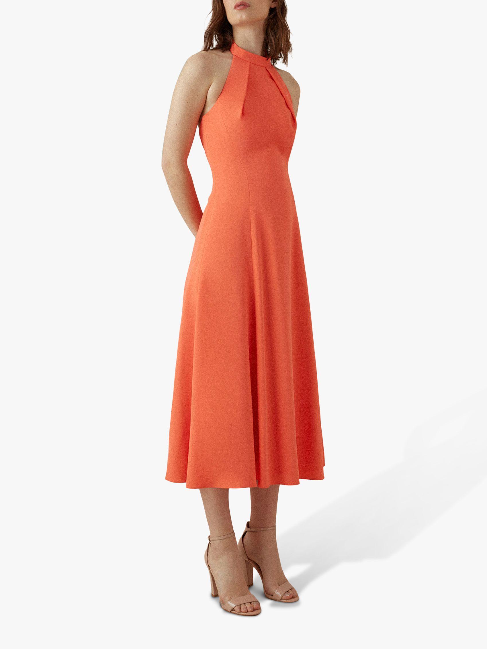 halter neck midi dress