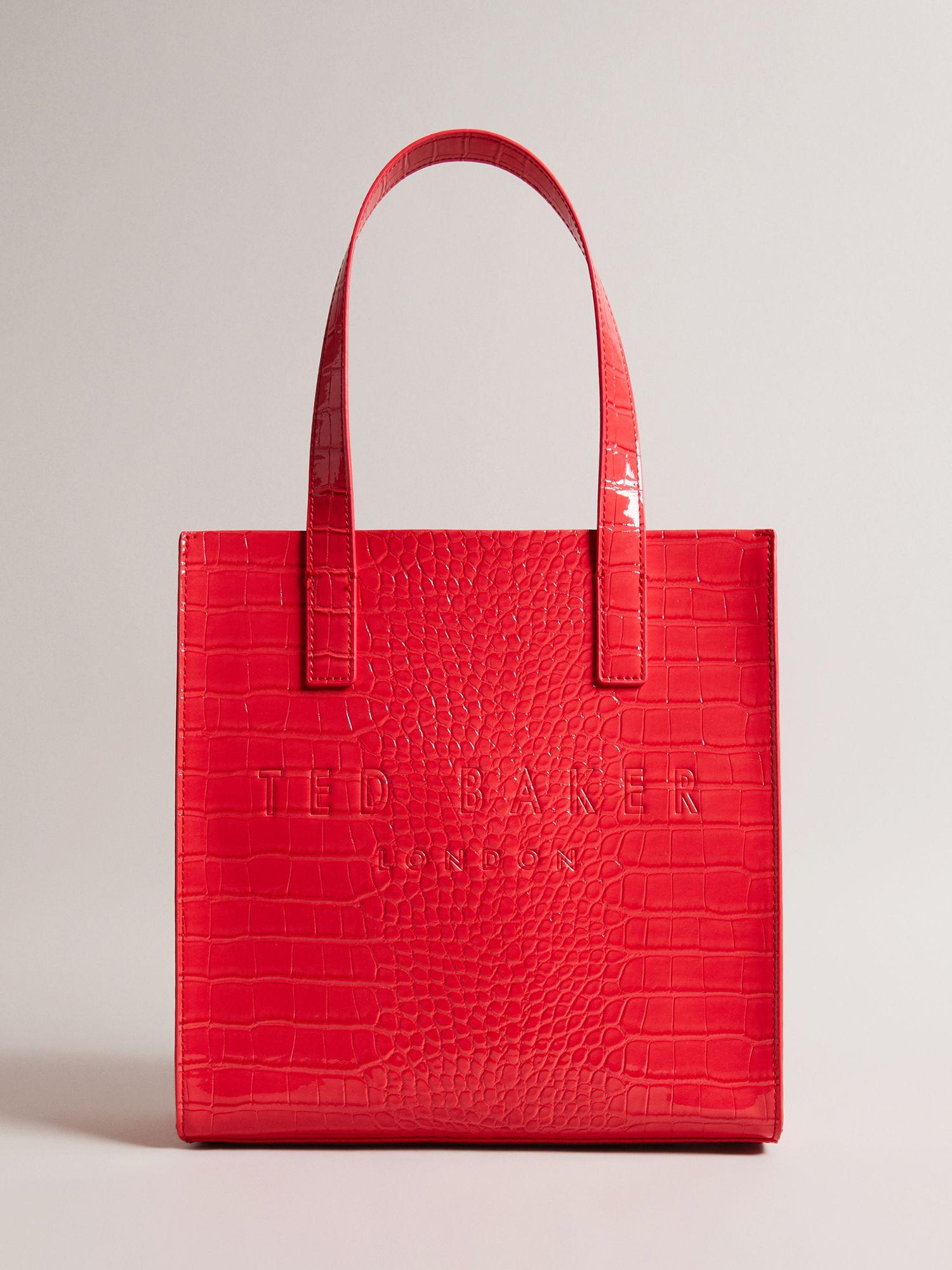 Ted Baker Reptcon Imitation Croc Small Icon Tote Bag in Red Lyst UK