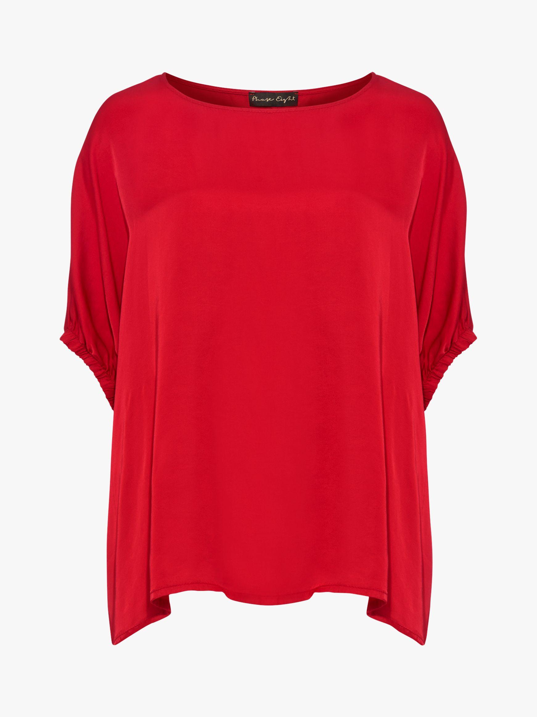 Phase Eight 's Jae Satin Blouse in Red 