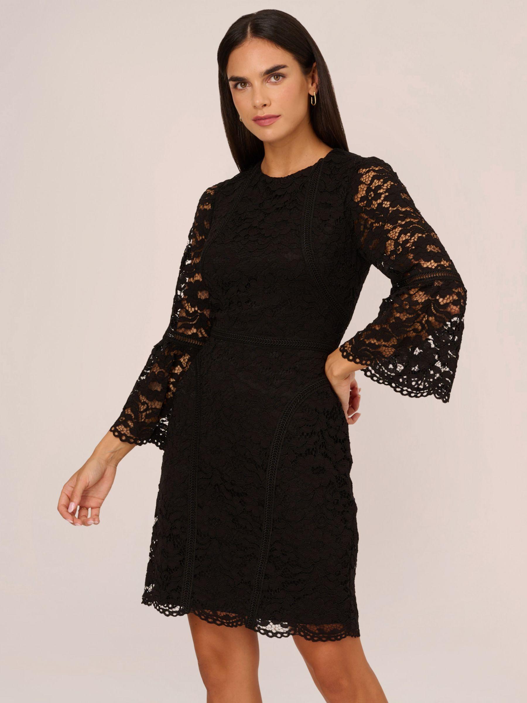 Adrianna Papell Lace Short Dress in Black Lyst UK