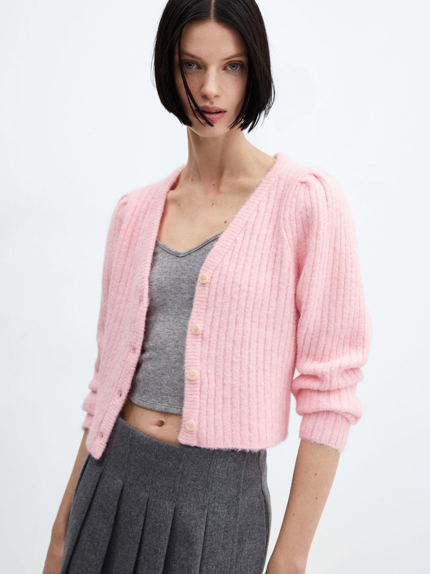 Mango pink cardigan top