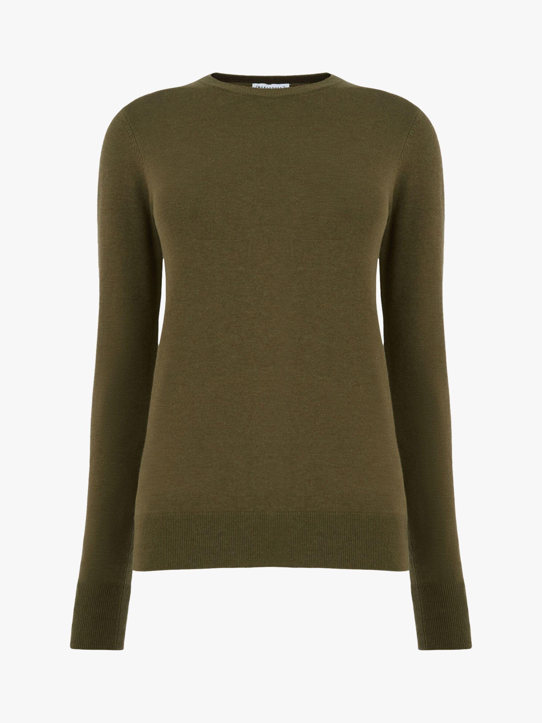 warehouse button cuff crew jumper