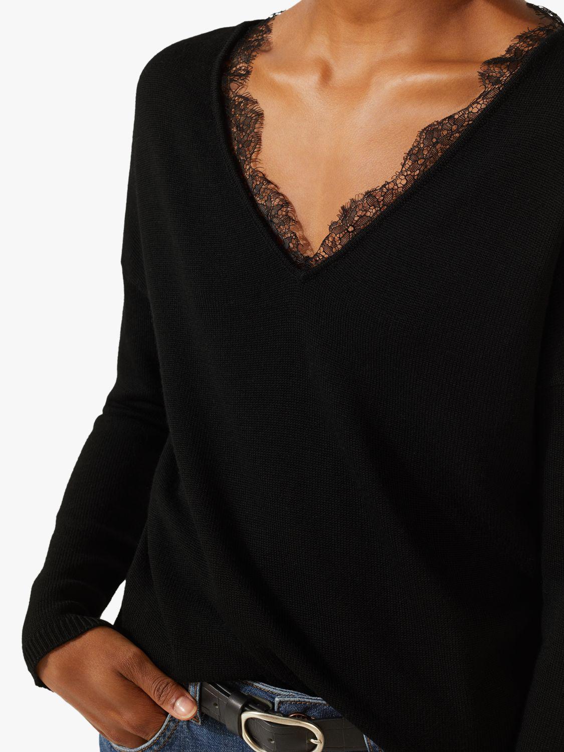 black lace jumper