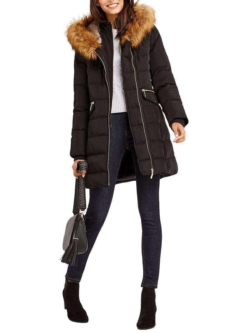 oasis albany long padded coat