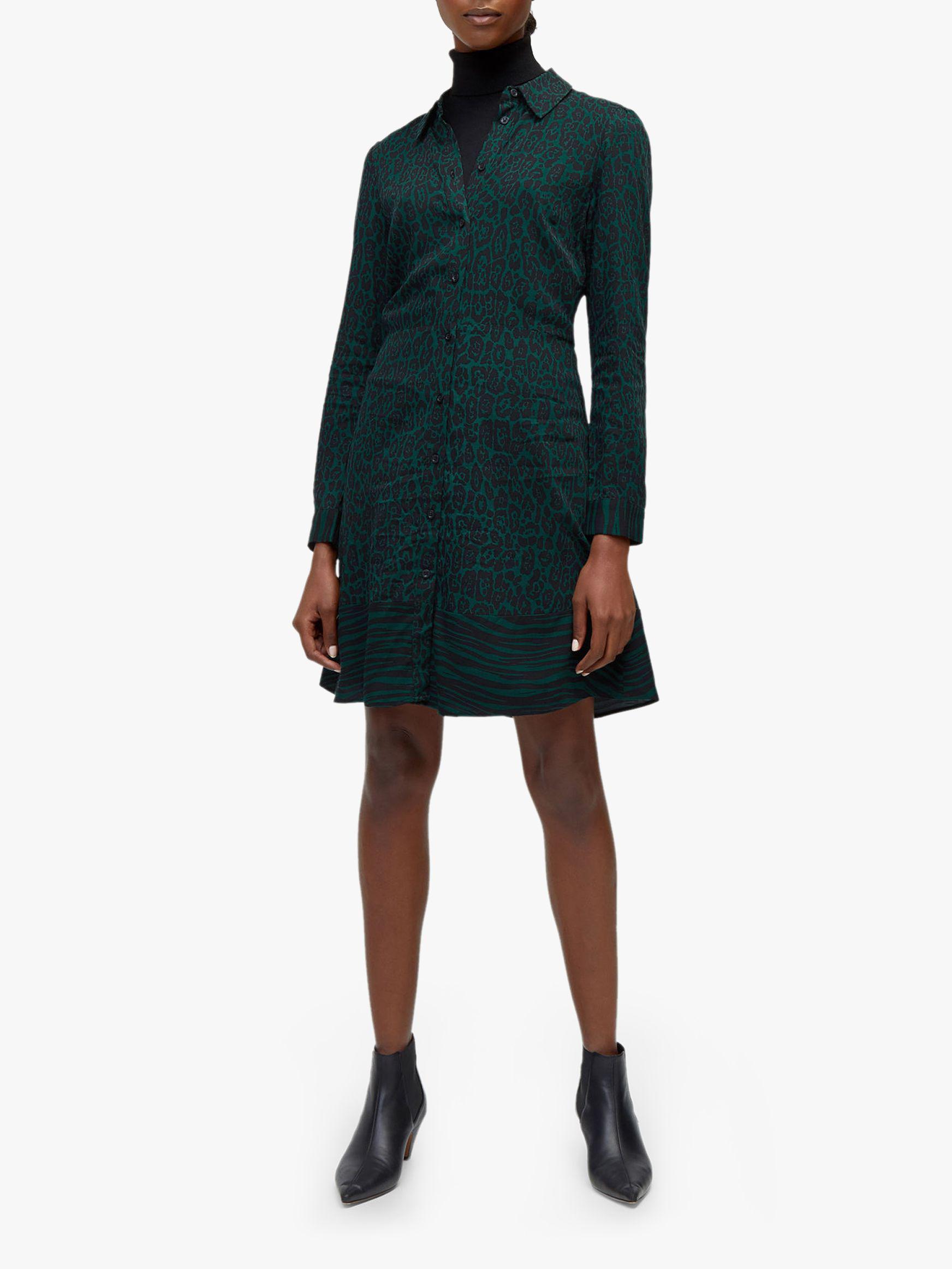 animal print shirt dress warehouse