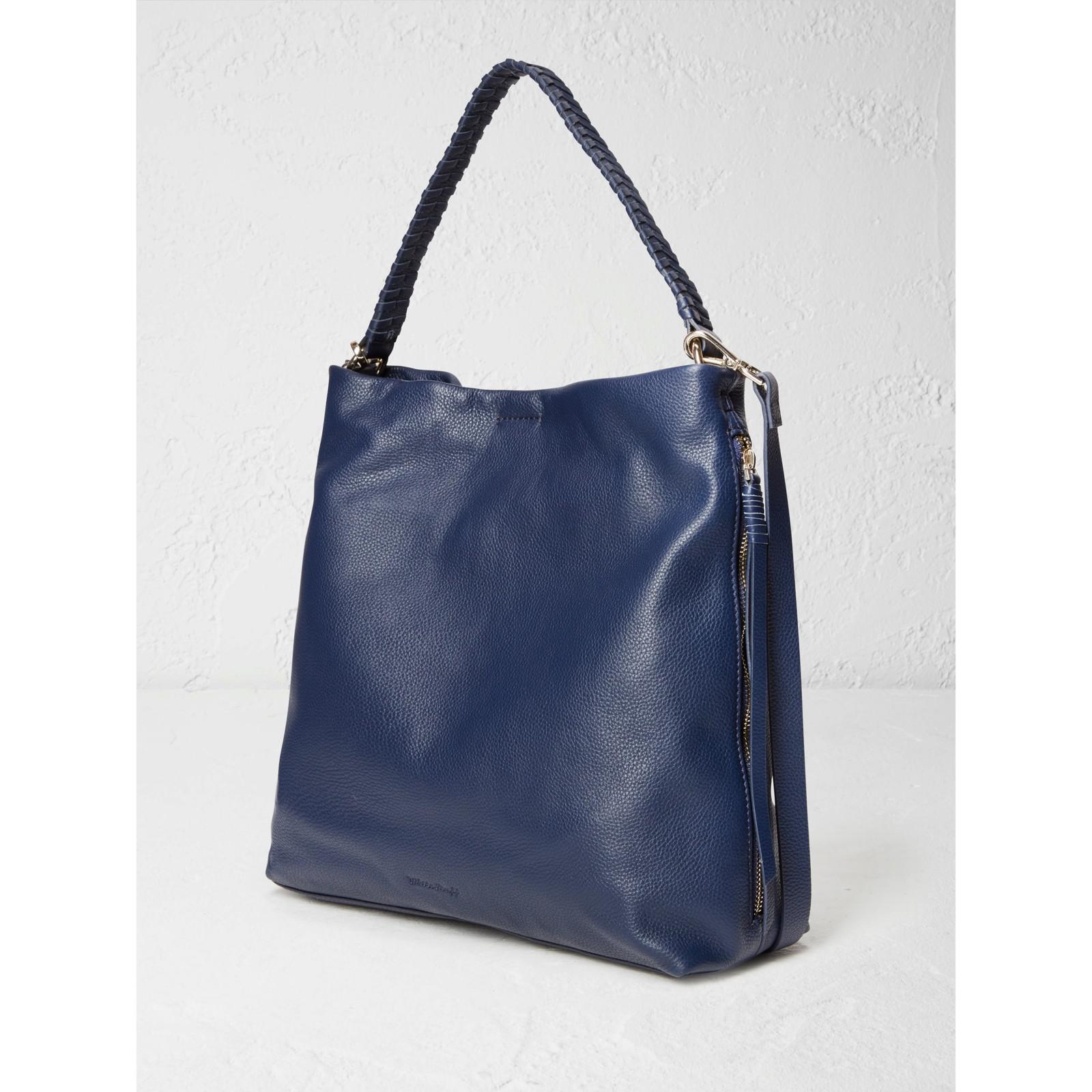 White Stuff Shea Leather Hobo Bag In Blue Lyst Gallery