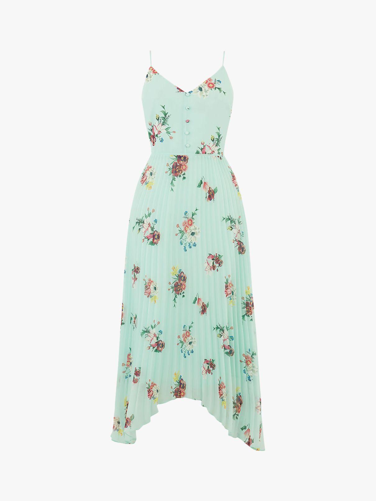 oasis floral pleated cami dress