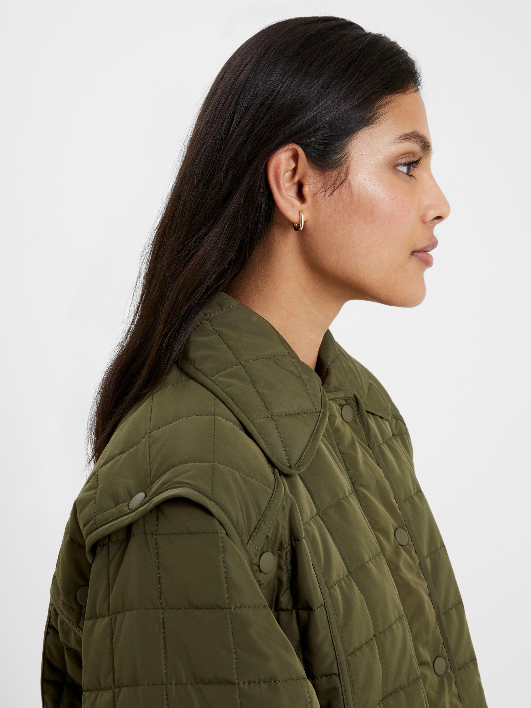 French Connection Aris Longline Quilted Coat in Green Lyst UK
