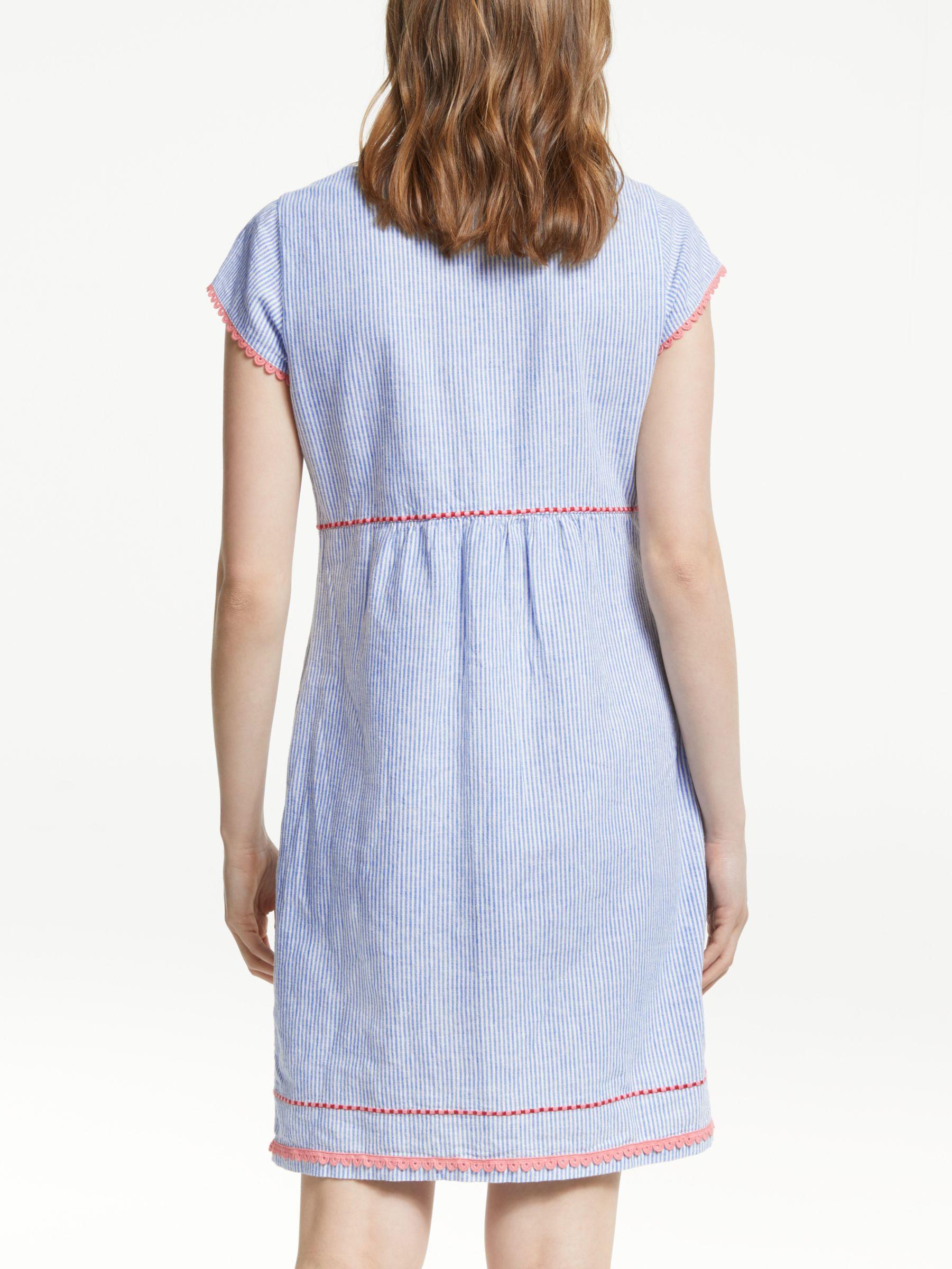 bea linen embroidered dress