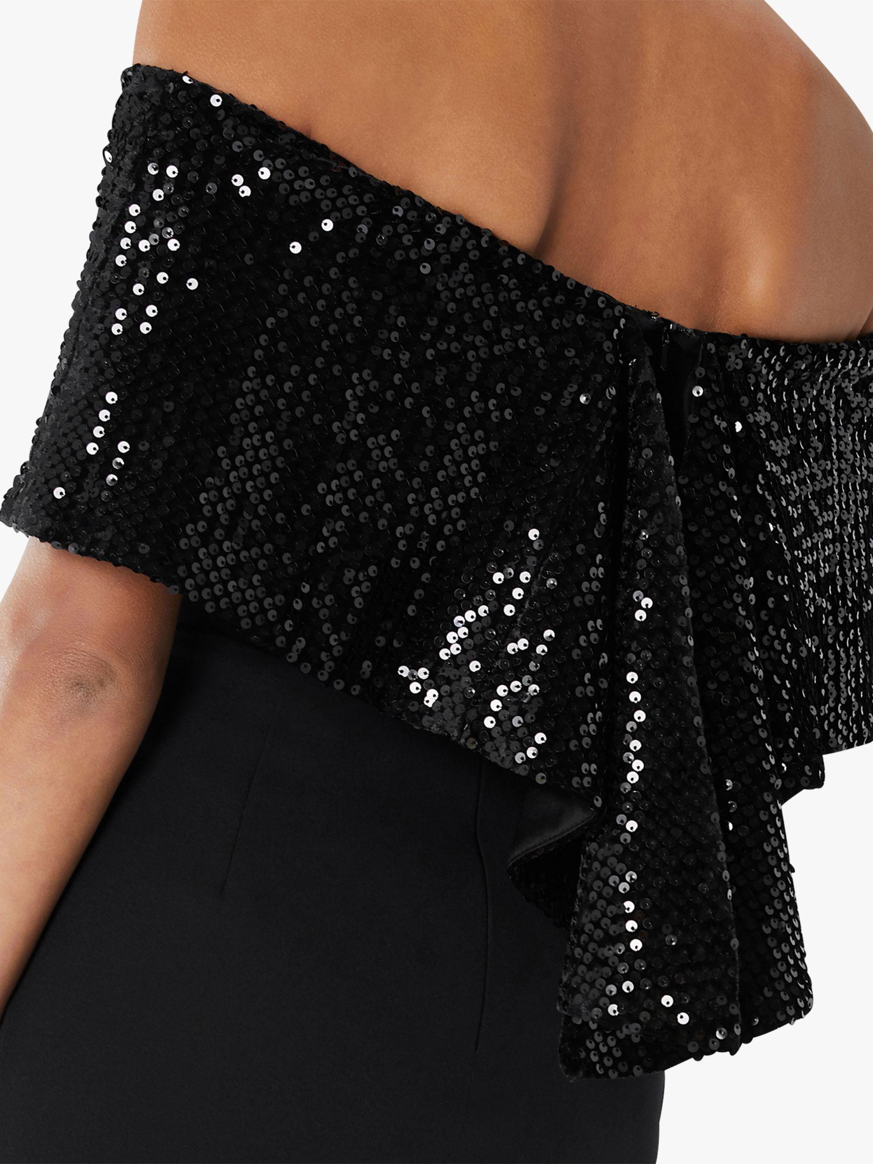 coast black suze bardot maxi dress