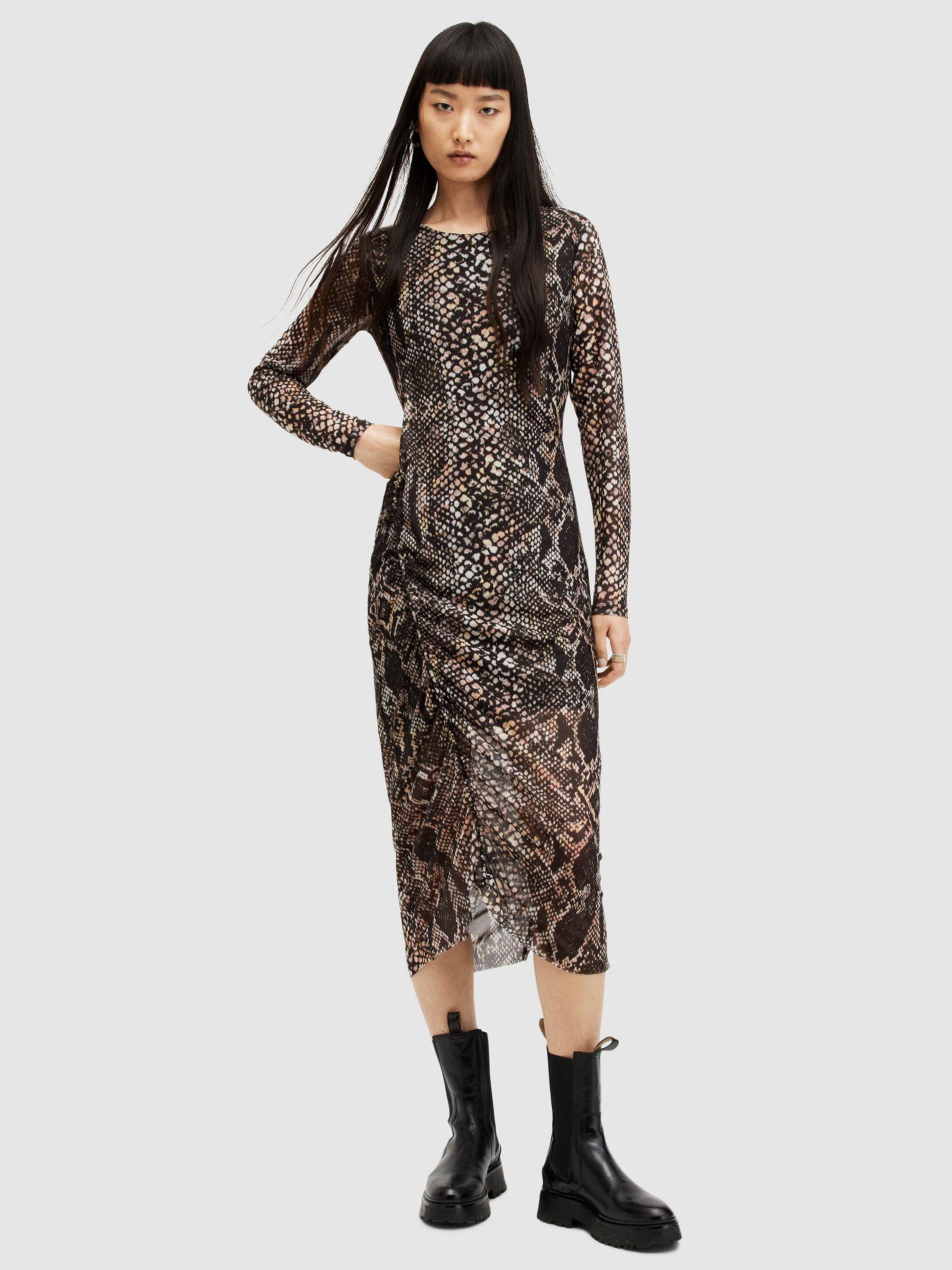 All saints top snake print dress