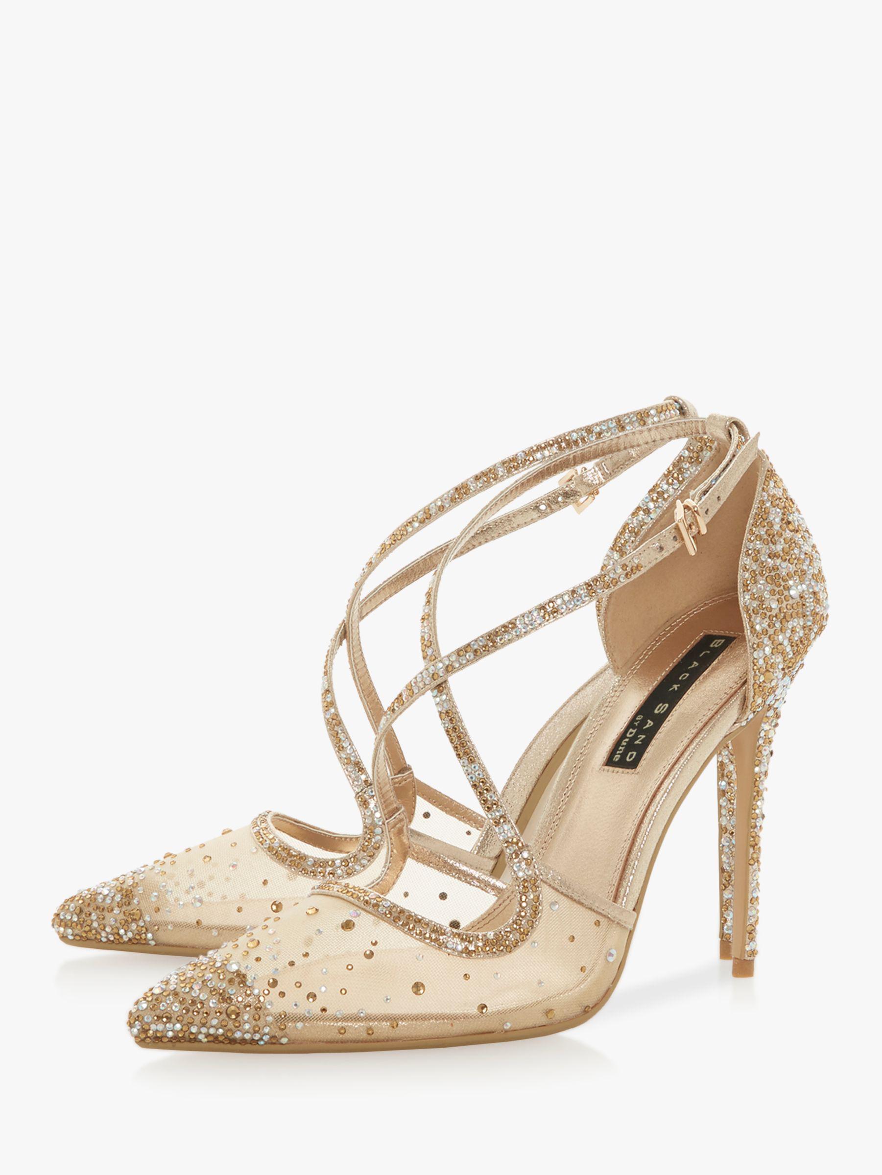 dune gold court shoes