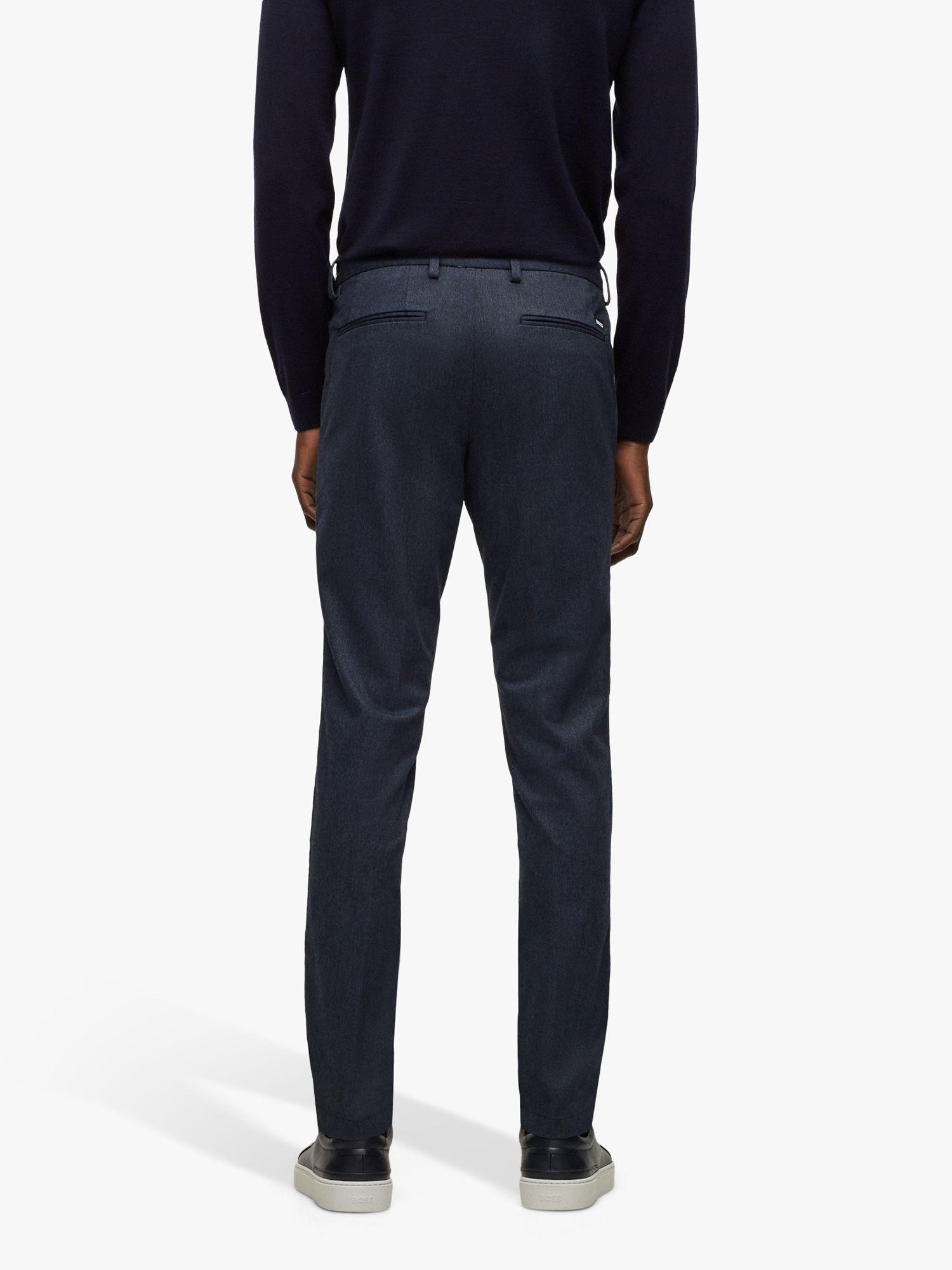 BOSS Boss Kaito Brushed Cotton Slim Fit Trousers in Blue for Men