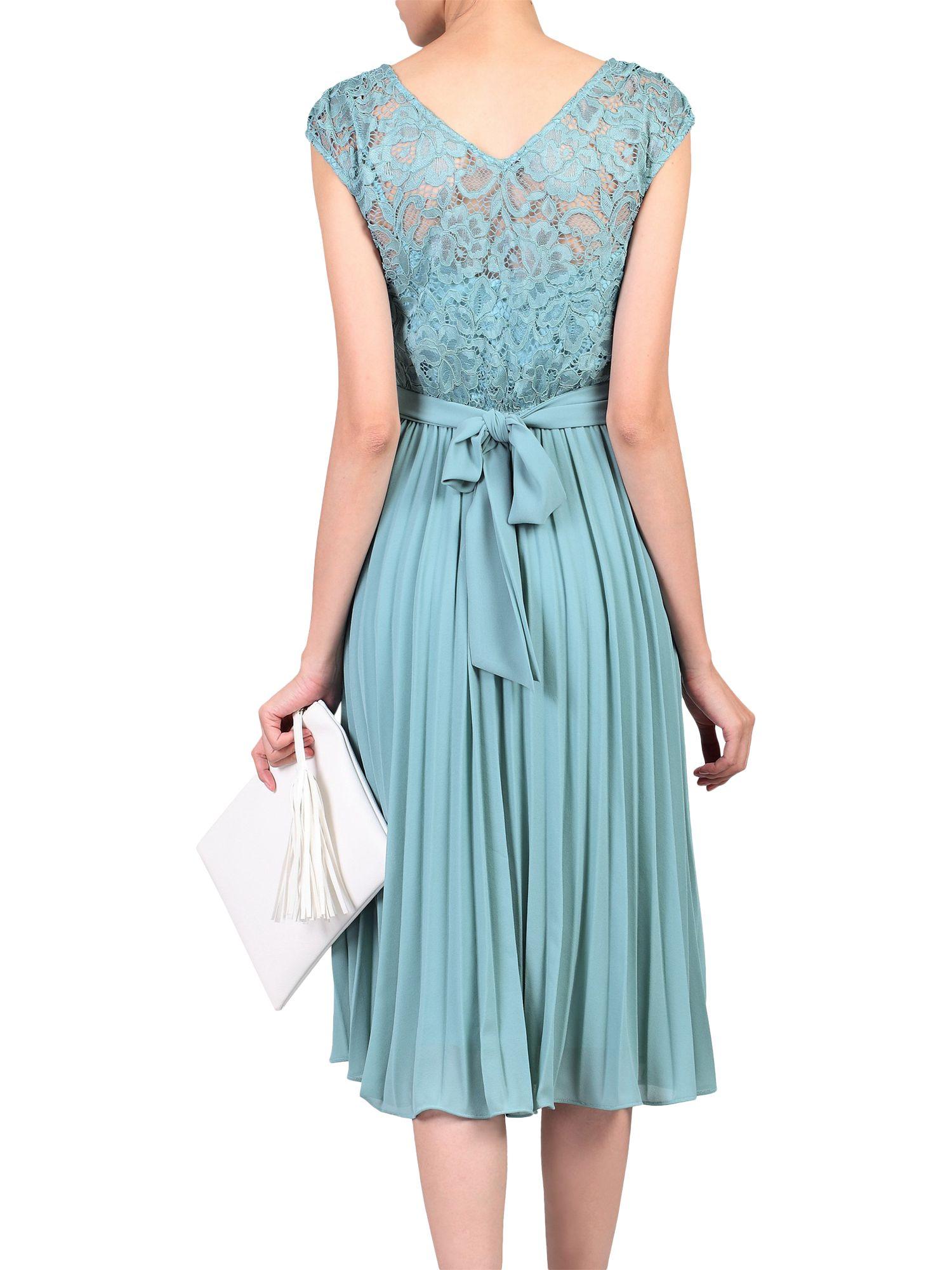 jolie moi lace bodice pleated dress
