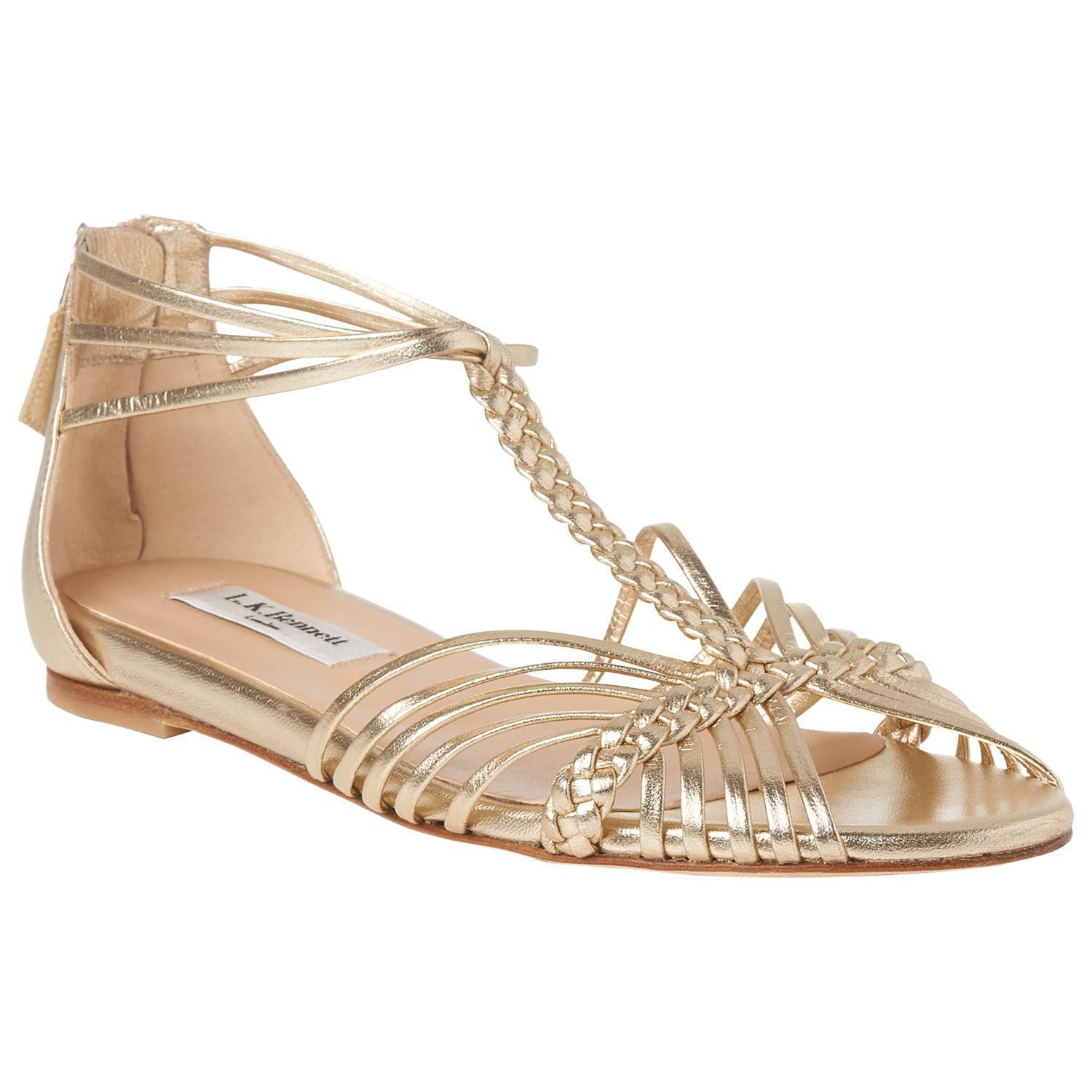 LK Bennett Deedee Open Toe Sandals in Metallic | Lyst UK