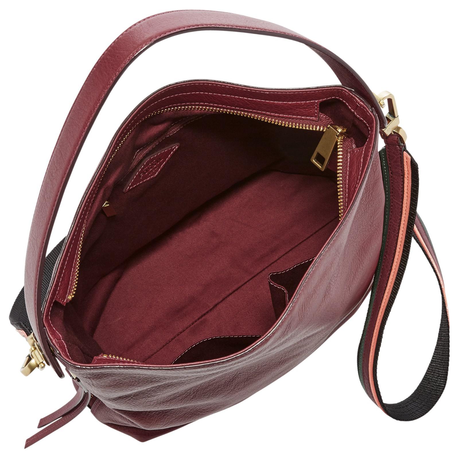 Fossil Maya Small Leather Hobo Bag in Purple - Lyst