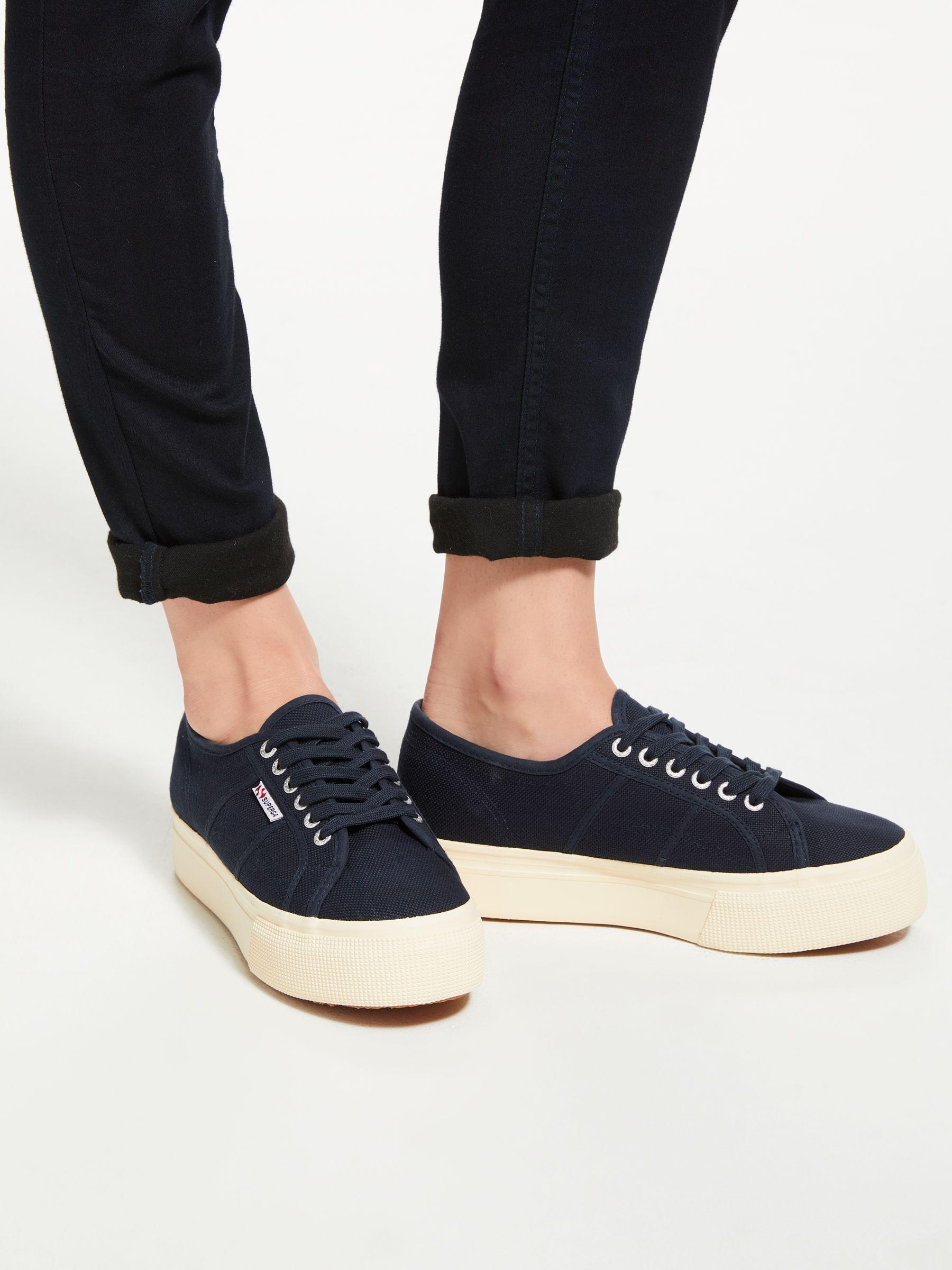 superga flatforms navy