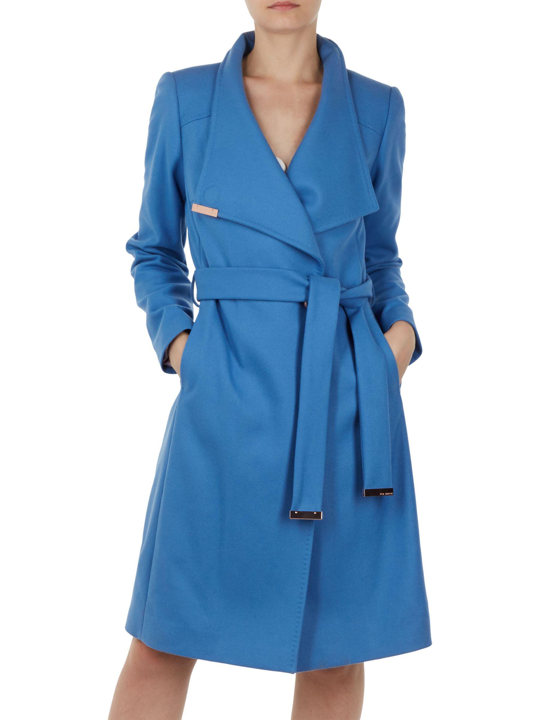 Ted Baker Sandra Coat Mid Blue Cheap Sale, 58% OFF | www.colegiogamarra.com