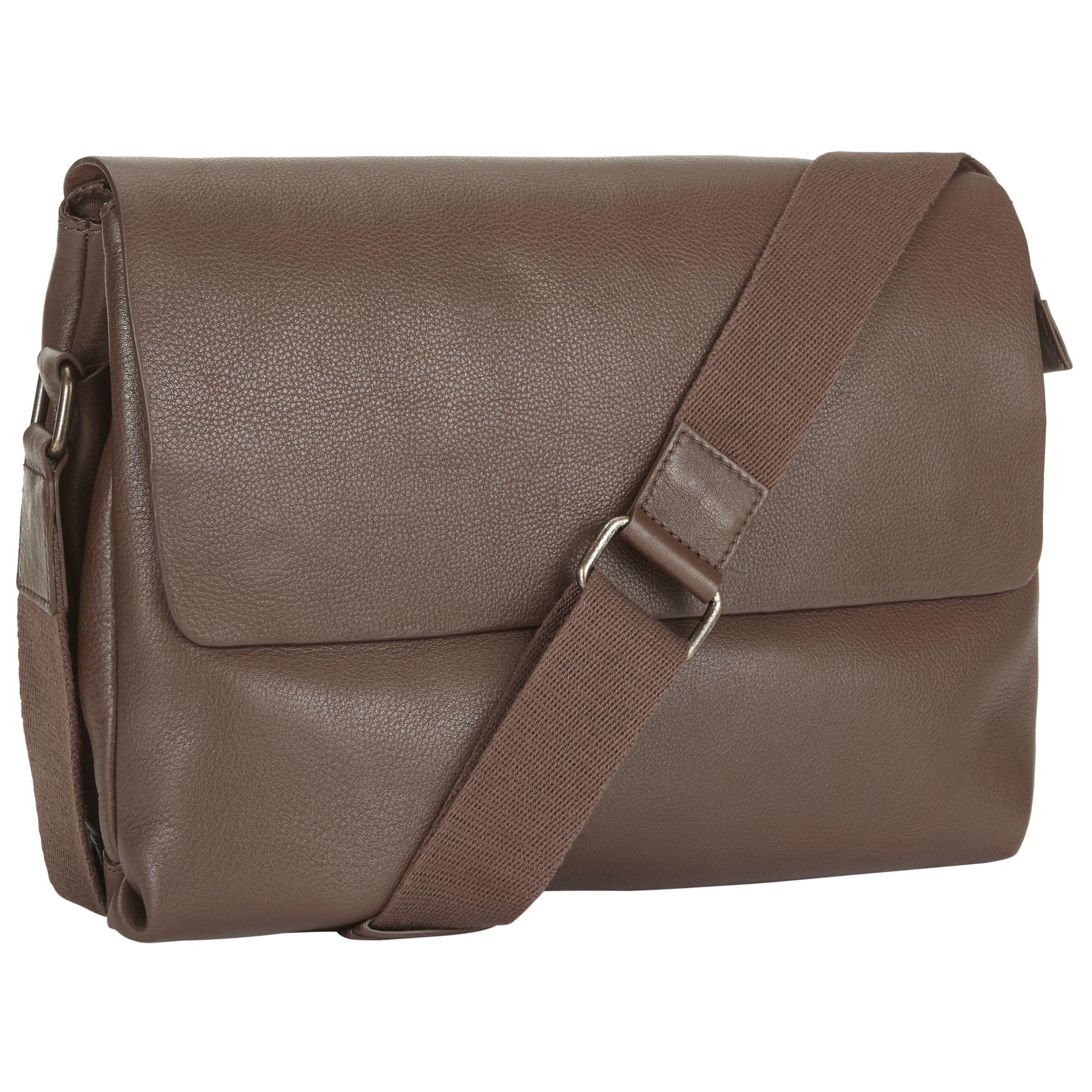 Lyst John Lewis Boston Leather Messenger In Brown For Men John Lewis Brown Boston Leather Messenger For Men Lyst View Fullscreen