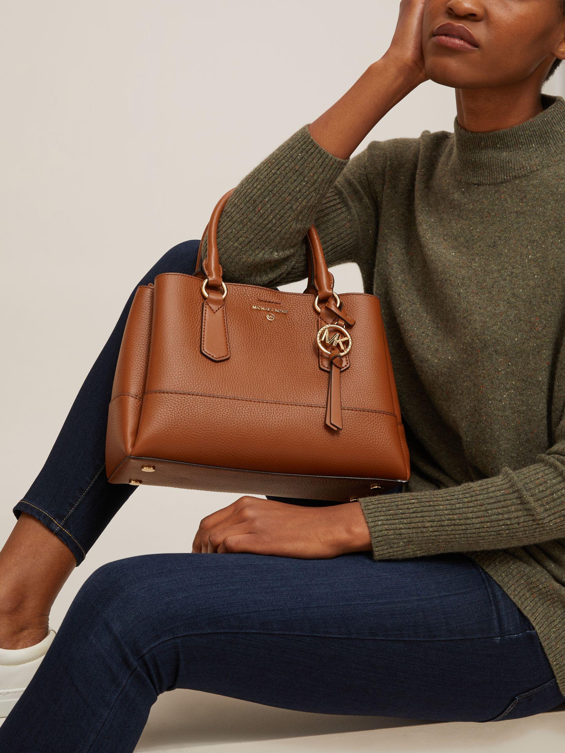 Michael kors shop medium leather satchel