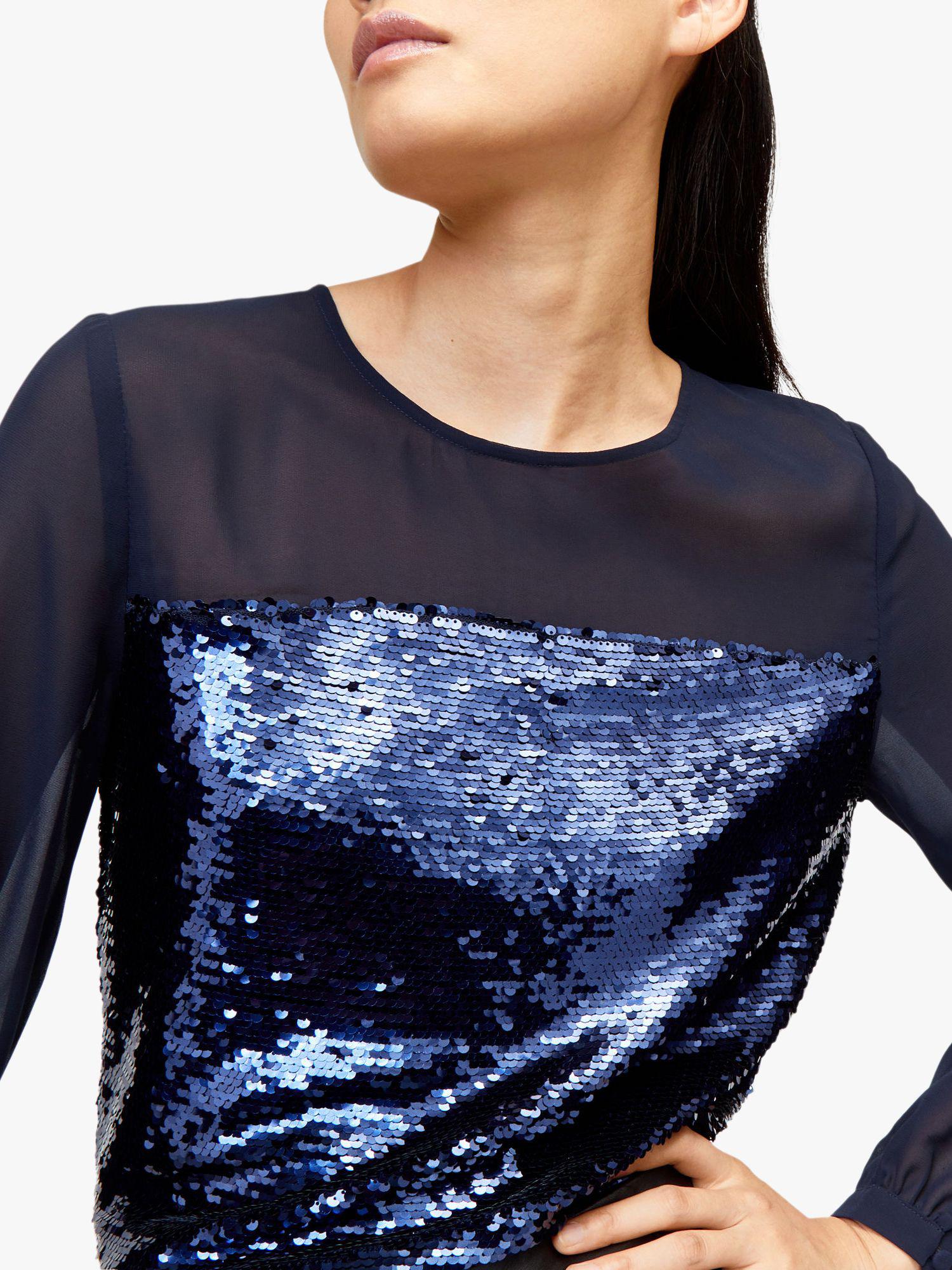 warehouse sheer sleeve top