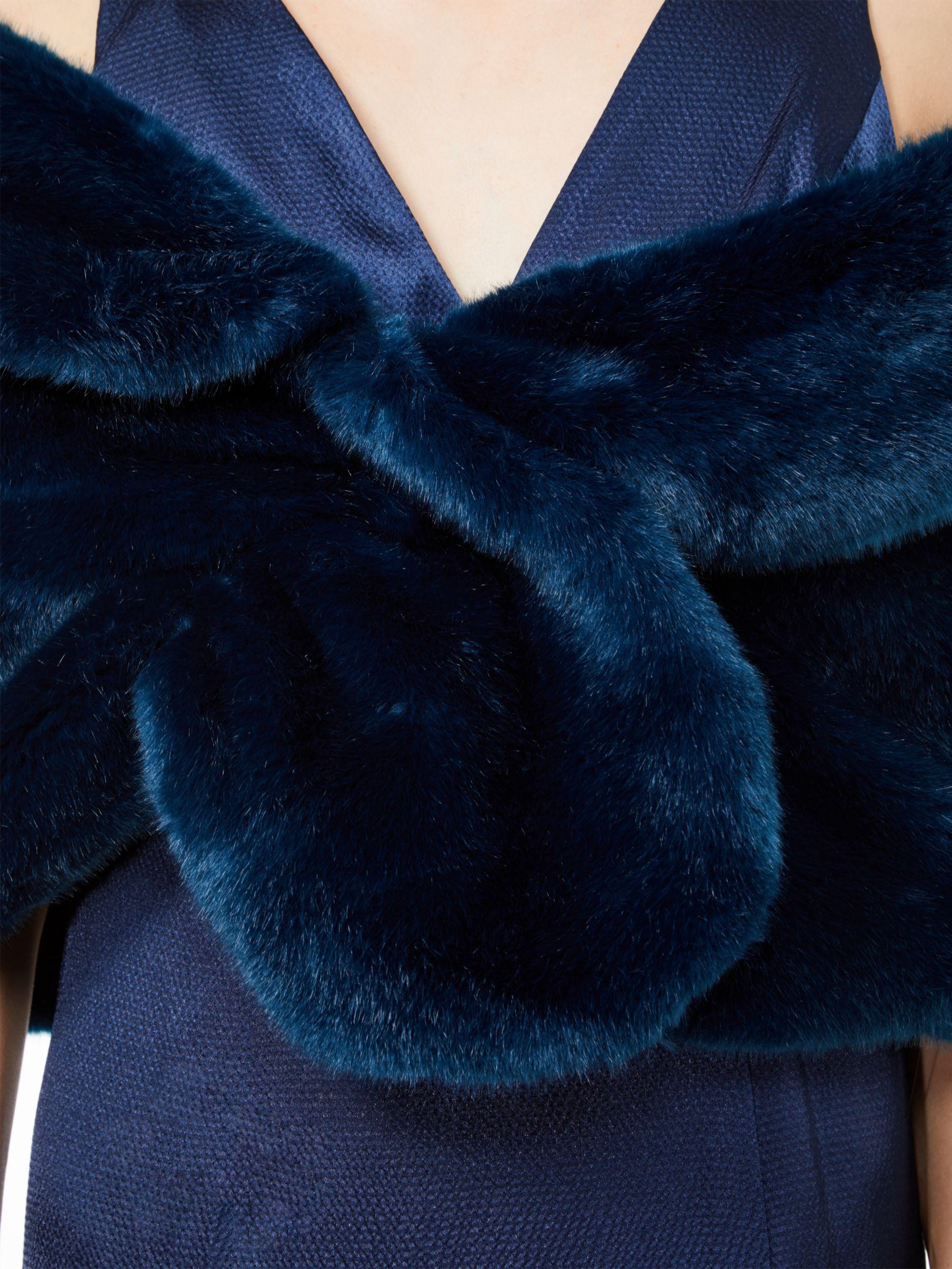 adrianna papell faux fur shrug