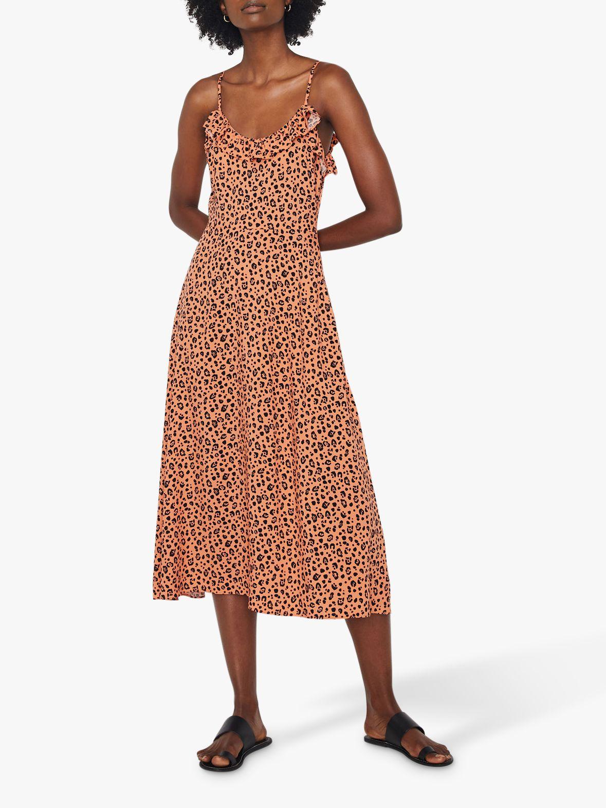 warehouse leopard cami maxi dress