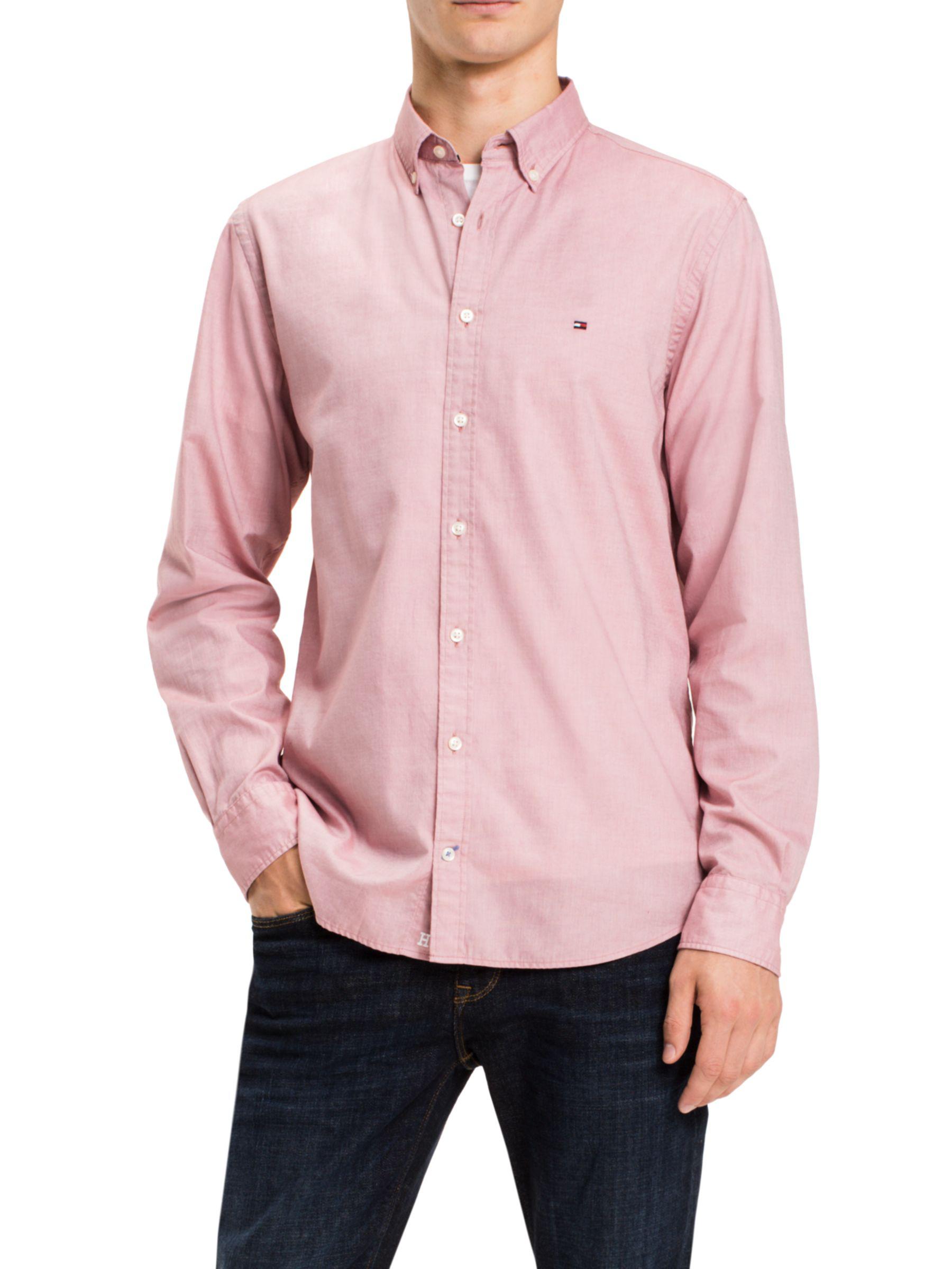tommy hilfiger two tone dobby shirt