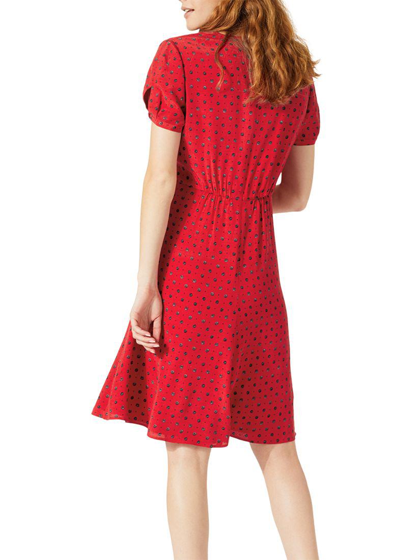 jigsaw african spot tea dress