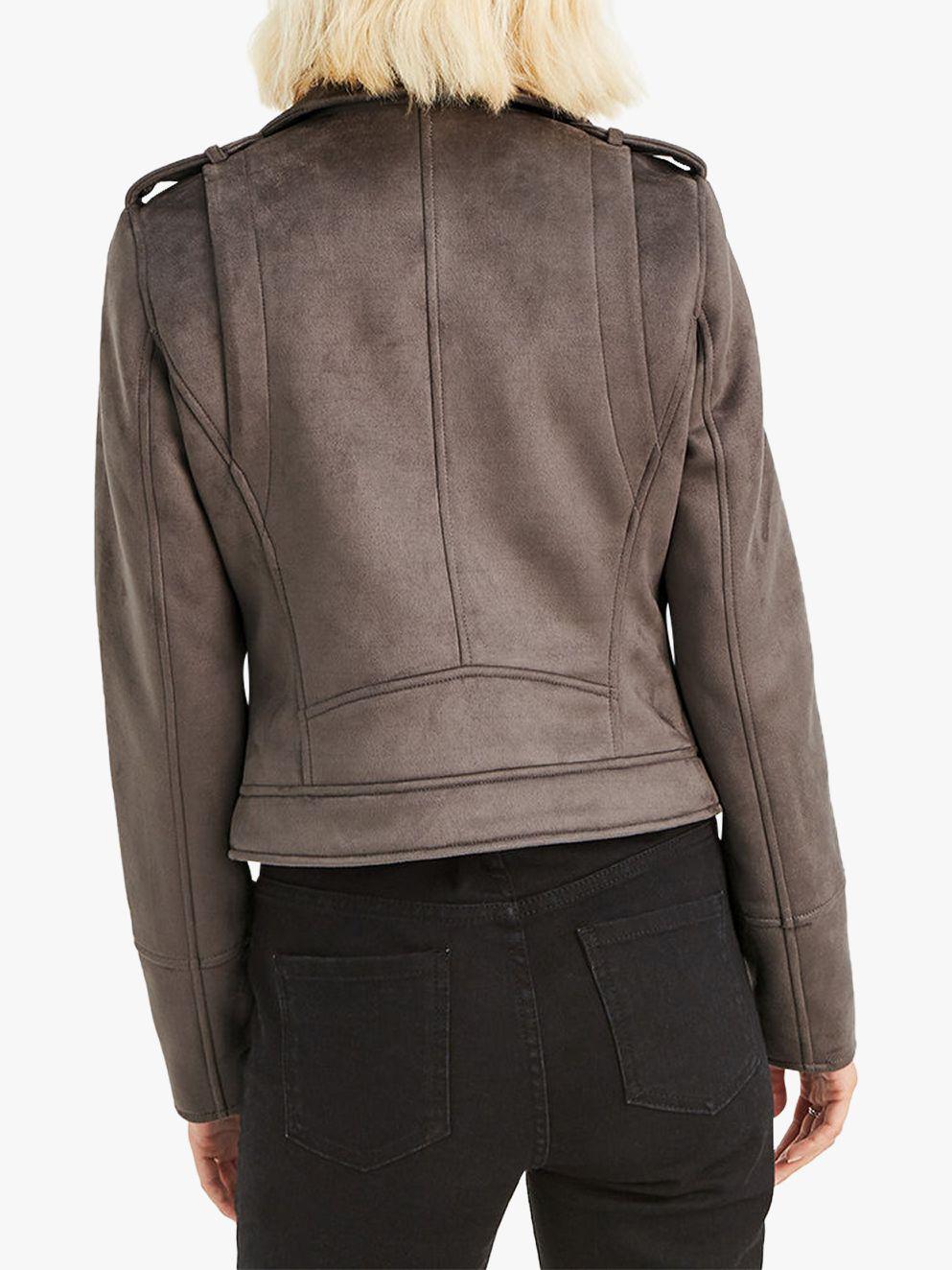 oasis grey biker jacket