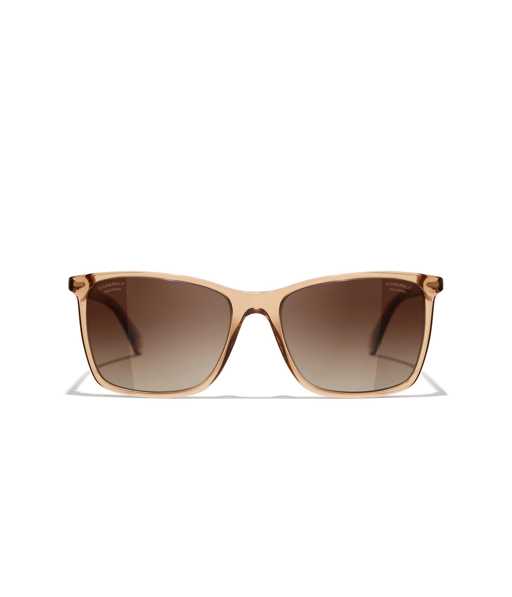 Chanel Rectangular Sunglasses Ch5447 Light Brown/brown Gradient