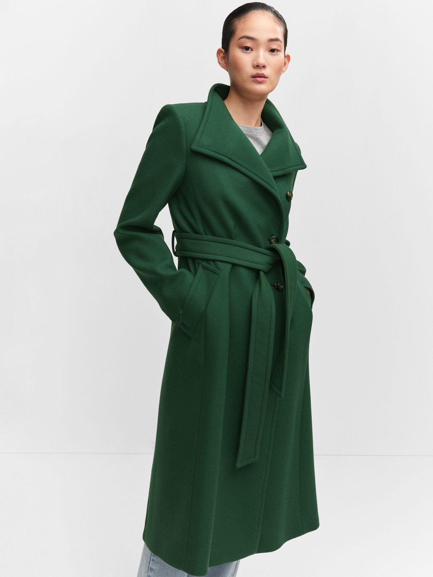 Sirenita Wool Blend Long Belted Coat