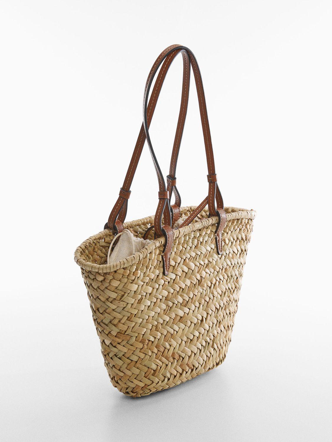 Mango Sagaro Straw Tote Bag in Metallic Lyst UK