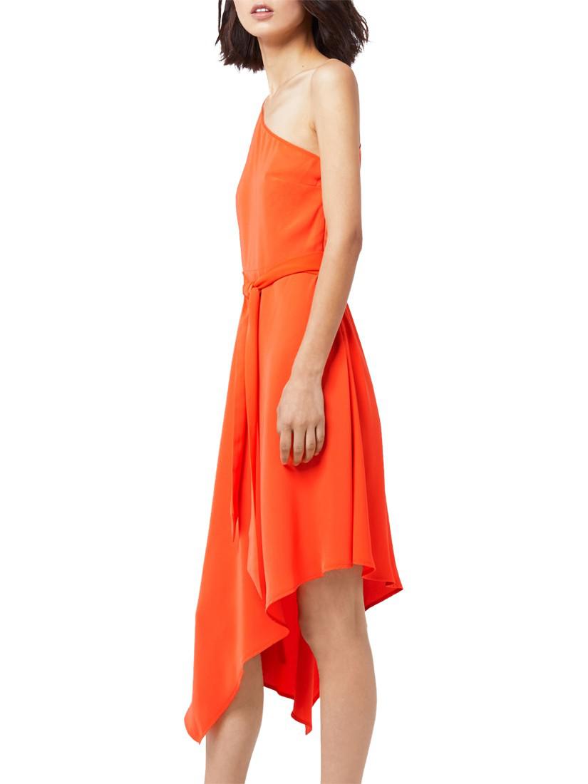 Warehouse Synthetic One Shoulder Dress 