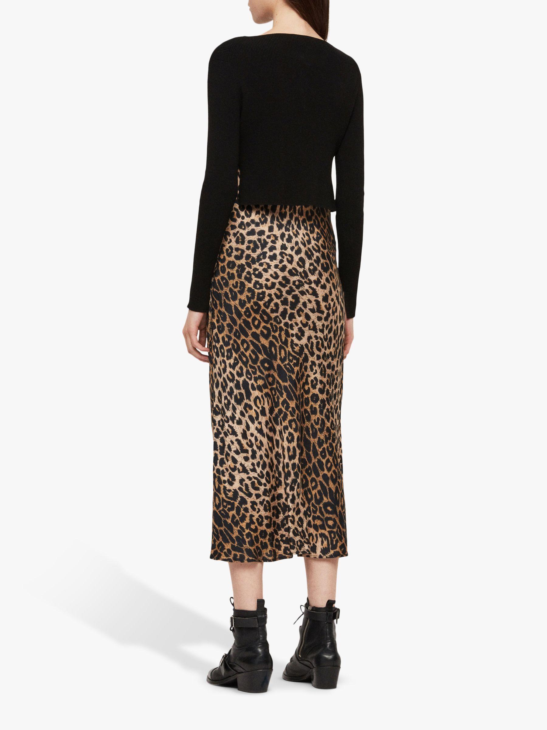 allsaints hera leopard dress