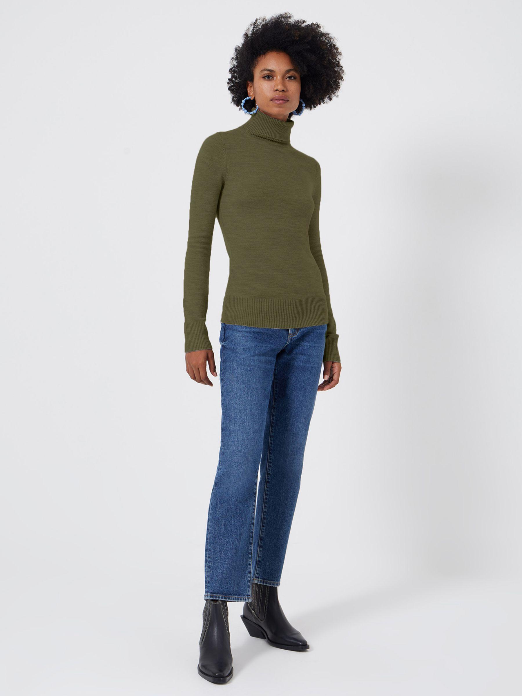 French Connection Babysoft Roll Neck Jumper in Green Lyst UK